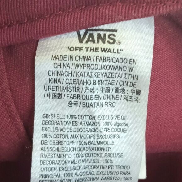 Vans Trucker Hat Since 1966 Logo Maroon Snapback Cap Logo Patch Black and White - Picture 6 of 13